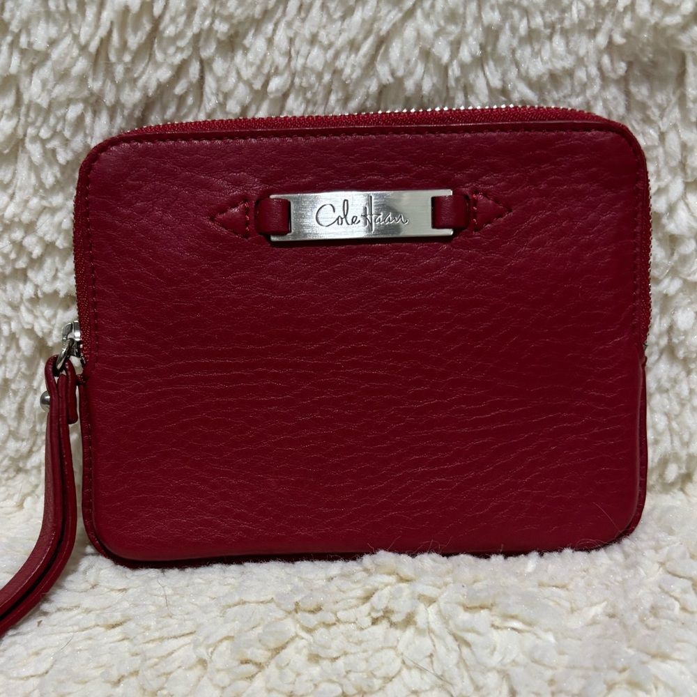 Cole Haan Red Leather Wristlet